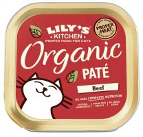 LILY'S KITCHEN CAT ORGANIC BEEF PATE 19X85 GR