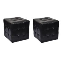  Krukken 2 st kubusvormig zwart