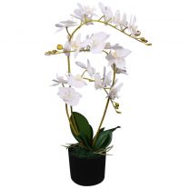  Kunst orchidee plant met pot 65 cm wit