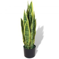  Kunst sanseveria plant met pot 65 cm groen