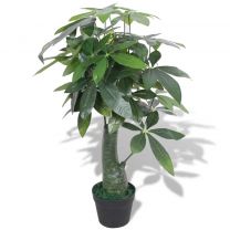  Kunst watercacao plant met pot 85 cm groen