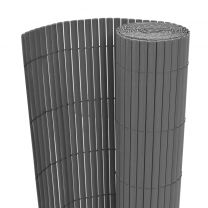  Tuinafscheiding dubbelzijdig 90x300 cm PVC grijs