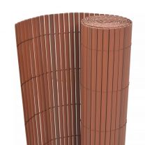  Tuinafscheiding dubbelzijdig 90x500 cm PVC bruin