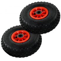 Steekwagenwielen 3,00-4 (260x85) rubber 2 stuks