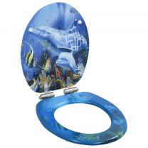  Toiletbril met soft-close deksel MDF dolfijnen print