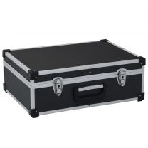  Gereedschapskoffer 46x33x16 cm aluminium zwart