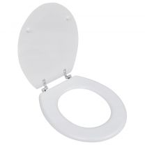  Toiletbril hard-close simpel ontwerp MDF wit