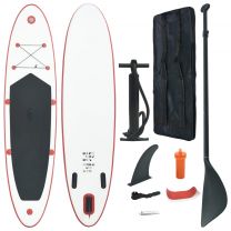  Stand up paddle board opblaasbaar met accessoires rood en wit