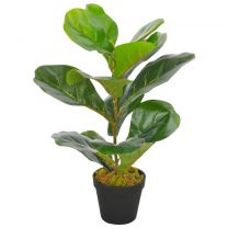  Kunstplant met pot vioolbladplant 45 cm groen