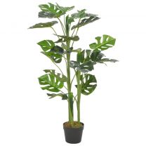  Kunstplant met pot monstera 100 cm groen