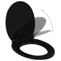  Toiletbril soft-close met quick-release ontwerp zwart