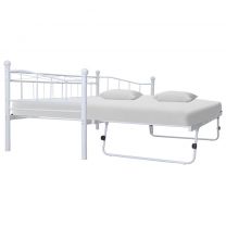  Bedframe staal wit 180x200/90x200 cm
