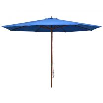  Parasol met houten paal 350 cm blauw