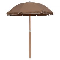  Parasol met stalen paal 180 cm taupe