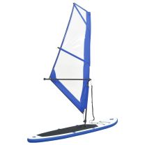  Stand-up paddleboard opblaasbaar met zeilset blauw en wit