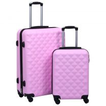 2-delige Harde kofferset ABS roze