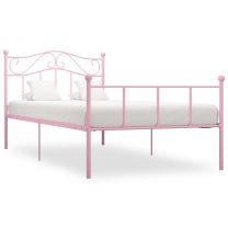  Bedframe metaal roze 90x200 cm