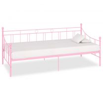  Bedbankframe metaal roze 90x200 cm