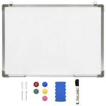  Whiteboard magnetisch 90x60 cm staal wit