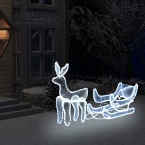  Kerstverlichting rendier en slee met mesh 432 LEDs wit licht