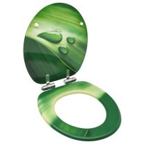  Toiletbril met soft-close deksel waterdruppel MDF groen