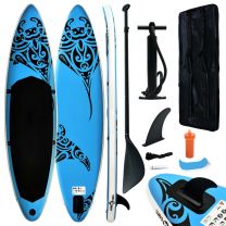  Stand Up Paddleboardset opblaasbaar 320x76x15 cm blauw