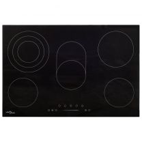  Keramische kookplaat 5 kookzones aanraakbediening 8500 W 90 cm