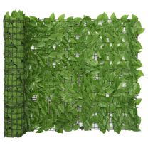  Balkonscherm met groene bladeren 400x100 cm