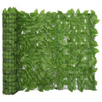  Balkonscherm met groene bladeren 600x100 cm