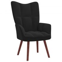  Relaxstoel fluweel zwart