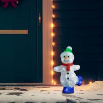  Kerstfiguur sneeuwman LED binnen en buiten 30 cm acryl