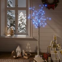  Kerstboom wilg met 140 LED's binnen en buiten 1,5 m blauw