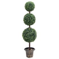  Kunstplant met pot buxus bolvorming 118 cm groen