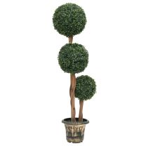  Kunstplant met pot buxus bolvorming 119 cm groen