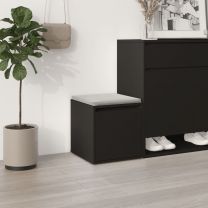  Opbergbox met lade 40,5x40x40 cm bewerkt hout zwart