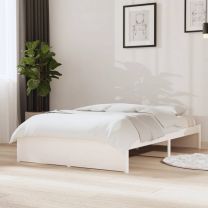  Bedframe massief hout wit 120x190 cm 4FT Small Double