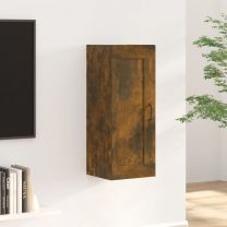  Hangkast 35x34x90 cm bewerkt hout gerookt eikenkleurig