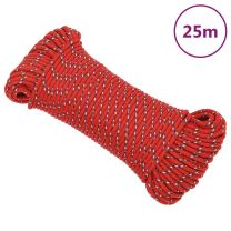  Boottouw 3 mm 25 m polypropyleen rood