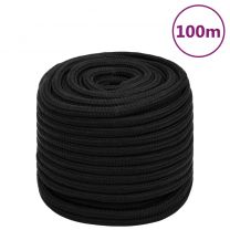  Werktouw 16 mm 100 m polyester zwart