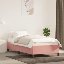  Bedframe fluweel roze 90x200 cm