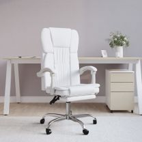 Kantoorstoel verstelbaar kuntsleer wit