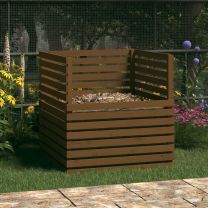  Compostbak 100x100x102 cm massief grenenhout honingbruin