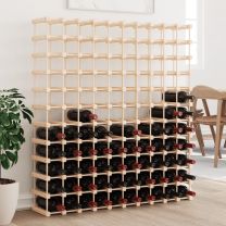  Wijnrek voor 120 flessen 112,5x23x123,5cm massief grenenhout