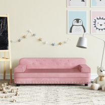  Kinderbank 90x53x30 cm fluweel roze
