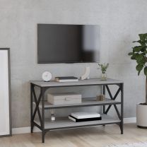  Tv-meubel 80x40x50 cm bewerkt hout grijs sonoma eikenkleurig