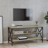  Tv-meubel 100x40x50 cm bewerkt hout sonoma eikenkleurig