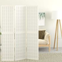  Kamerscherm inklapbaar 3 panelen Japanse stijl 120x170 cm wit