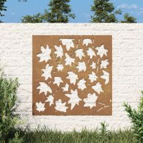  Wanddecoratie tuin esdoornbladontwerp 55x55 cm cortenstaal