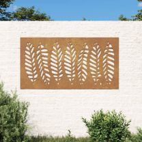  Wanddecoratie tuin bladontwerp 105x55 cm cortenstaal