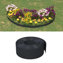  Tuinrand 10 m 20 cm polyetheen zwart